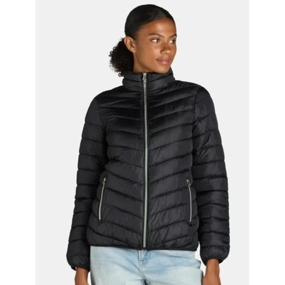 LOVE TREE‎ Women's Black Quilted Jacket